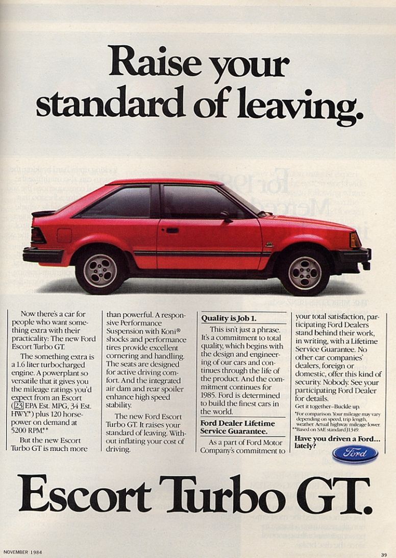 1985 Ford Auto Advertising